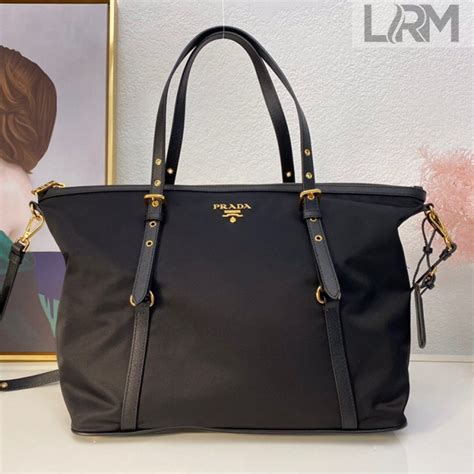 prada br4253 black|Black Tessuto Nylon and Saffiano Leather Tote Bag BR4253.